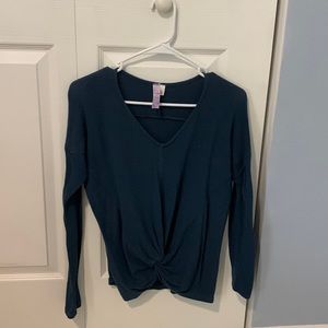 Twist front sweater